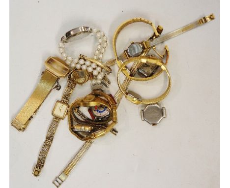 A selection of ladies watches, several with quartz movements, to include examples by Seiko, Rotary, Sekonda, etc. (qty) (faul