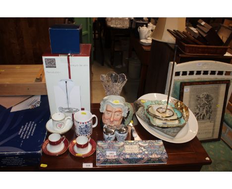 A quantity of various china and glassware to include Royal Worcester egg coddlers, Spode Morris & Co. cake slice, Limoges cof