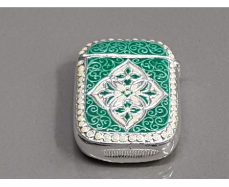 A BRASS AND ENAMEL DAVID ANDERSON STYLE VESTA CASE 18.2G GROSS
