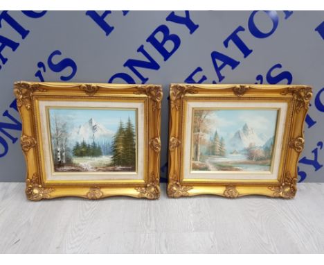 2 GILT FRAMED OIL ON BOARD PAINTINGS, ONE SIGNED K. BOWMAN AND ONE SIGNED INDISTINCT