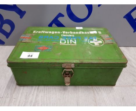 GERMAN FIRST AID METAL BOX WITH CONTENT