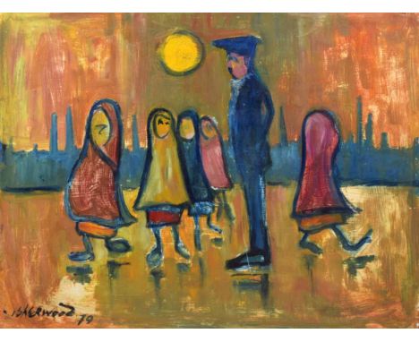 James Lawrence Isherwood F.R.S.A., F.I.A.L. (1917-1989),   "The Scarf", signed and dated '79, titled on verso, oil on board, 