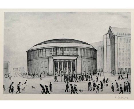 After Laurence Stephen Lowry R.A. (1887-1976),   "The Reference Library", signed in pencil in the margin, with Fine Art Trade