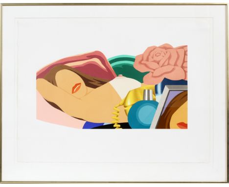 TOM WESSELMANN (AMERICAN, 1931-2004), SERIGRAPH ON PAPER, #26/75, H 13 1/2" W 23 1/2", "BEDROOM FACE"Pencil signed at the low