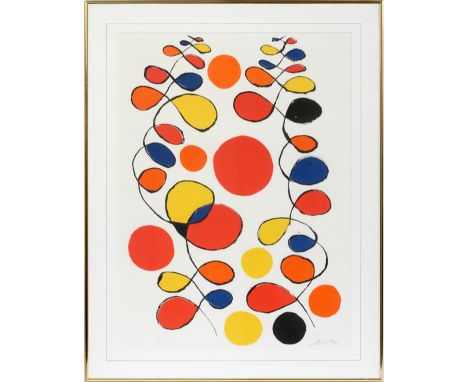 ALEXANDER CALDER (AMERICAN, 1898-1976), COLOR LITHOGRAPH, IMAGE: H 29.5", W 20", "VARIATIONS II"E.A.; framed.Artwork appears 