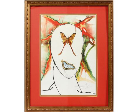 SALVADOR DALI (SPANISH, 1904-1989), LITHOGRAPH ON PAPER 1973, #XX/CC, SIGHT: H 29", W 21", "KABUKI DANCER"Pencil signed and f