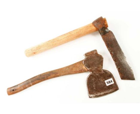 A wheelwrights axe and a froe G