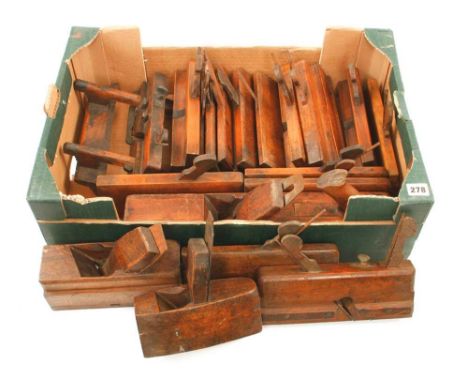 A panel plane by IBBOTSON, sash fillester, toothing plane and 15 moulders G