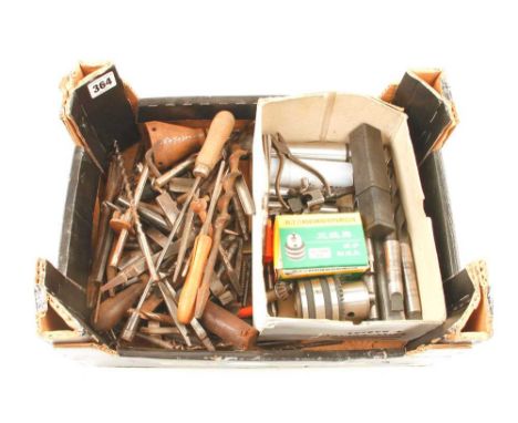 Two unused drill chucks and various other tools G+