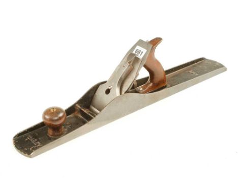 A USA STANLEY No 7 low knob jointer with acid etching to sole and sides G