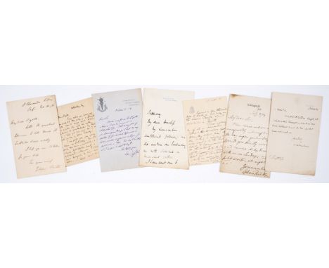 Victorian Writers, Thinkers and Actors.- Collection of correspondence mostly addressed to the well-connected journalist and p