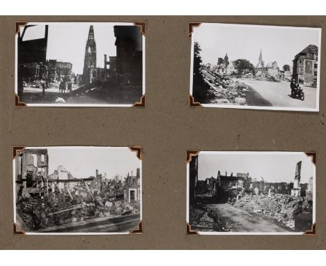World War Two.- [Photograph Album of Service in the 101 British General Hospital], c.185 vintage photographs, photo cards and