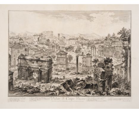 Italy.- Piranesi (Giovanni Battista) Veduta di Campo Vaccino,&nbsp;etching, a good impression of Hind's third state (of six),