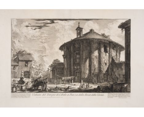 Italy.- Piranesi (Giovanni Battista) Veduta del Tempio di Cibele a Piazza della Bocca della Verit&agrave;, etching, a good im