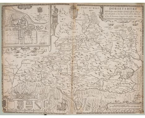 Dorset.- Large scrap album with over 280 items of Dorset interest, including engravings, drawings, maps and ephemera, includi
