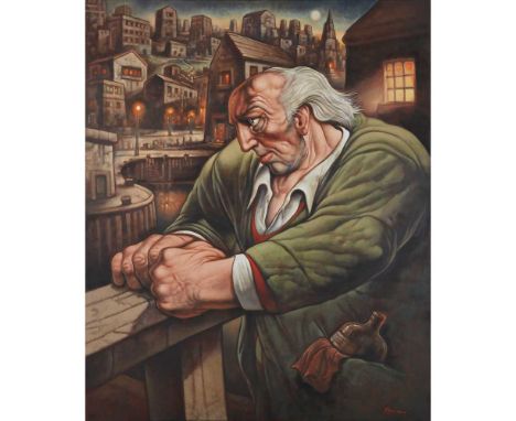 § PETER HOWSON O.B.E. (SCOTTISH 1958-) WEST END HERO - 2002 Signed lower right, signed, titled and dated to stretcher, oil on