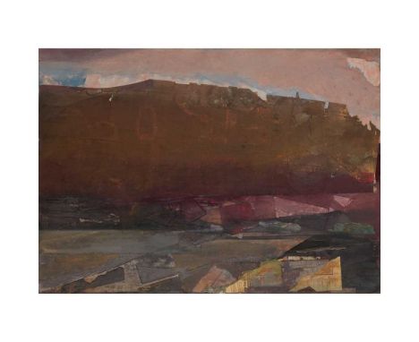§ PHILIP REEVES R.S.A., R.S.W., A.R.C.A., R.G.I. (SCOTTISH 1931-2017) BEYOND MALVERN  Signed lower right, mixed media with co
