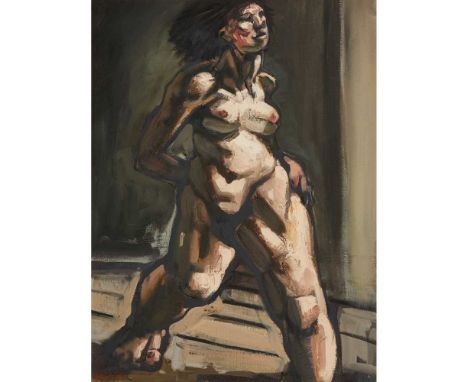 § PETER HOWSON O.B.E. (SCOTTISH 1958-) 'EXOTIC' DANCER II - 1993 Signed lower left, inscribed, titled and dated verso, oil on