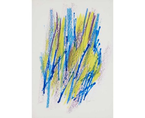 § WILLIAM GEAR R.A., F.R.S.A., R.B.S.A. (SCOTTISH 1915-1997) UNTITLED - 1968 Signed and dated lower right, mixed media on tex