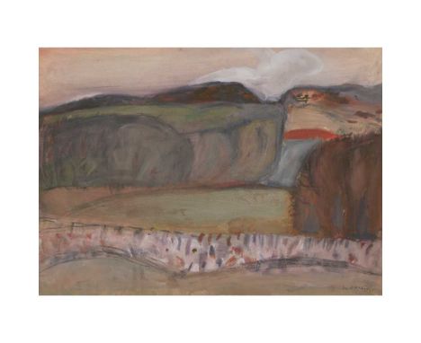 § DAVID MCCLURE R.S.A., R.S.W., R.G.I. (SCOTTISH 1926-1998) DARK HILL, MILLPORT - 1955  Signed and dated lower right, mixed m