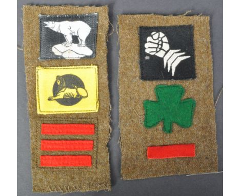 Two 20th Century WWII Second World War British Infantry Regiment formation patches comprising; Gloucester Regiment with 56th 