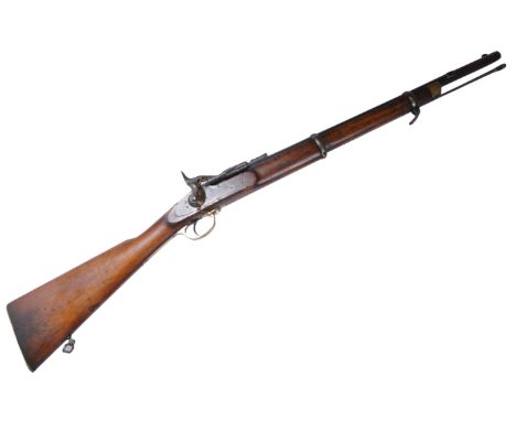 A 19th Century British Snider - Enfield .577 calibre breech loading rifle. The rifle stamped to the lock 1868 Enfield beneath