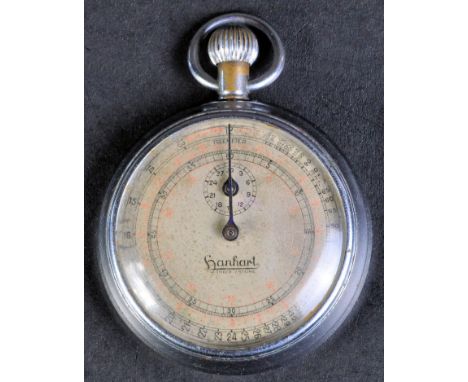 A WWII Second World War Third Reich Nazi German Kriegsmarine Torpedo stopwatch / timer. The Hanhart made watch having a black