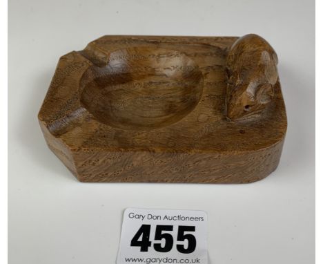 Robert Thompson “Mouseman” carved ashtray 4” x 3”