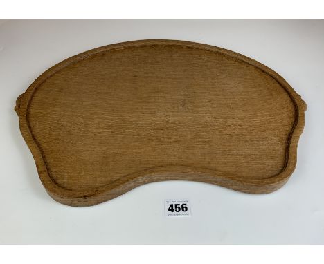 Robert Thompson “Mouseman”carved tray 18” x 12”