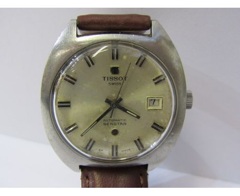 GENT'S RETRO TISSOT WRIST WATCH, Tissot C Star automatic wrist watch with brown leather strap, in original box with papers 