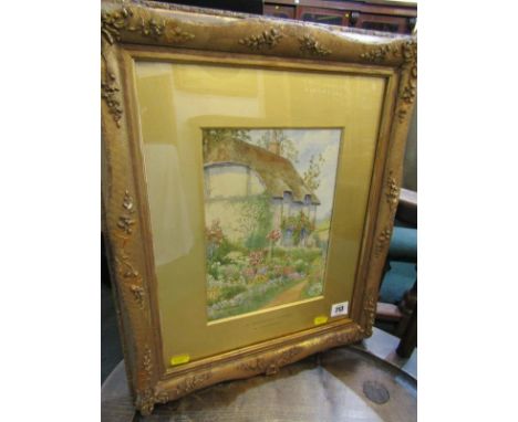 A WILKINSON (ARTHUR), watercolour "A Devonshire Cottage", 25cm x 18cm, framed 