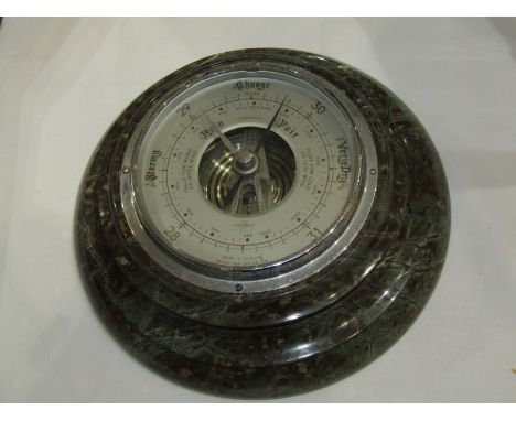 SERPENTINE, circular framed aneroid barometer, 19cm diameter 