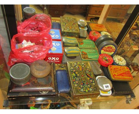 ADVERTISING, Colemans Mustard tobacco pouch "a gift from the colonies" tin, other vintage tins, jewellery boxes and small col