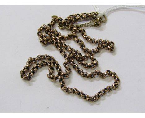 9ct ROSE GOLD VINTAGE BELCHER LINK NECKLACE, approx. 7.4 grams, 18" length 