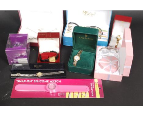A collection of 20th century cased watches to include Giani-Giorgio, My Wish, Sempre, Limit, Krug Baumen, Rotary, OMG etc