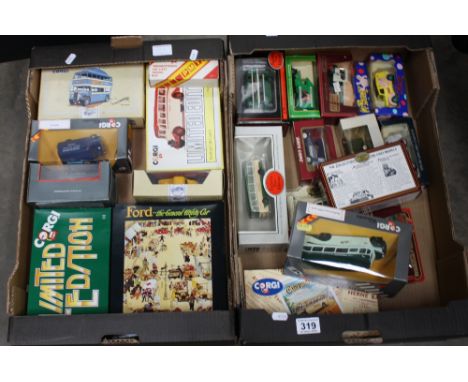 A collection of boxed collectable toys including Corgi, Matchbox etc  (2 trays)  (20)