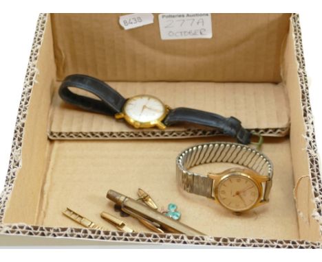 A collection of wrist watches including Gents Smiths Empire automatic, Poljot wind up gents watch, ladies Timex and rolled go