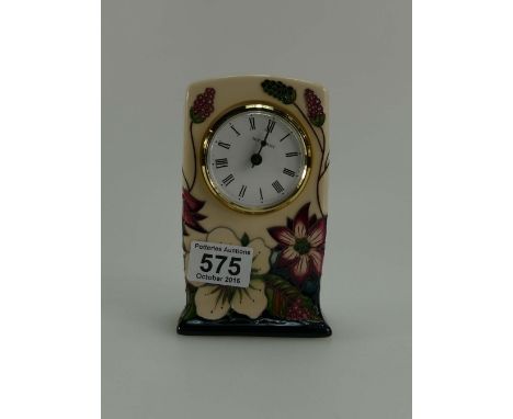 Moorcroft Bramble Revisited clock height 16cm