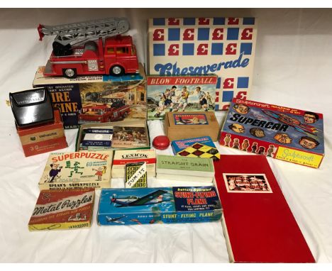 A collection of vintage toys to include A.P.Films Ltd. Supercar Sculptorcraft Moulding and Colour Kit including moulds etc. ,