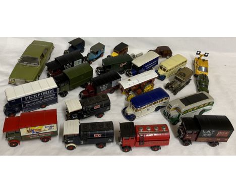 Corgi Diecast Vehicles to include tankers, lorries, buses, together with Ertl tractor, Matchbox, Dinky etc. 