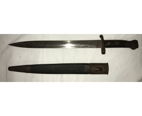 WWII bayonet blade length 30cm inscribed with a broad arrow and the words WD. 