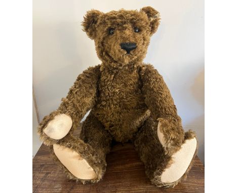 A large 20thC Steiff teddy. 68cmh standing. Labelled 1993 02629 