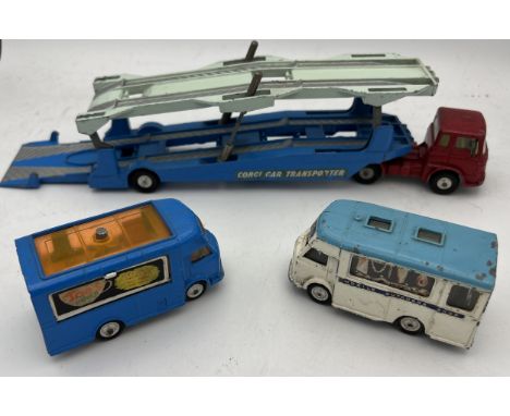 Corgi Diecast Model Vehicles to include a Carrimore Car Transporter with a Bedford Tractor Unit, a 471 Smith's Karrier Mobile