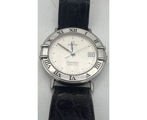 A boxed Omega Constellation chronometer automatic gentleman's stainless steel 21 jewels wristwatch, Cal. 1111, serial No. 495