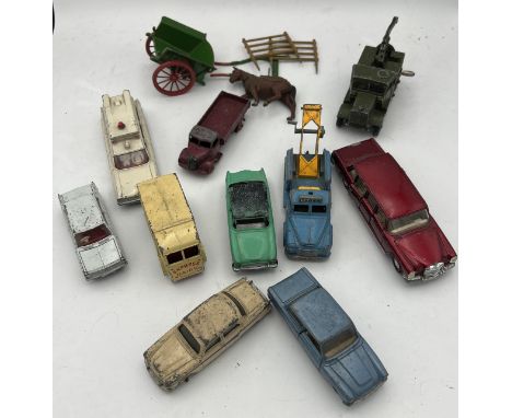 A collection of Dinky toys to include Superior Criterion, a Mercedes -Benz 600, a 661 Recovery Tractor etc. together with a B