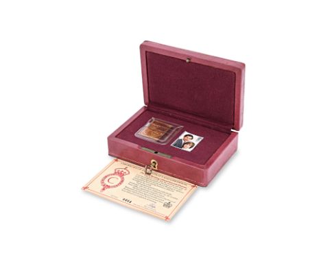 A CHARLES AND DIANA ROYAL WEDDING GOLD COMMEMORATIVE PLAQUE
Produced in 18k gold, with a portrait of the Royal couple after t