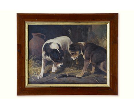WILLIAM OSBORNE (IRISH, 1823-1901) 'GONE TO GROUND' Oil on board, signed with monogram lower left, inscribed to modern back b