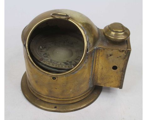 An early 20th century Gebbie &amp; Co. gimbal mounted ship's compass, height 21cm