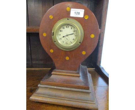 An early 20th century mantle clock made from a propeller, together with a piece of Lintel of the Condemned Cell of Old Newgat