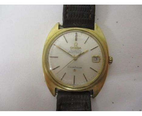An Omega Constellation Chronometer gents, automatic, gold plated 1960s wristwatch. The dial having date aperture at 3 marked 